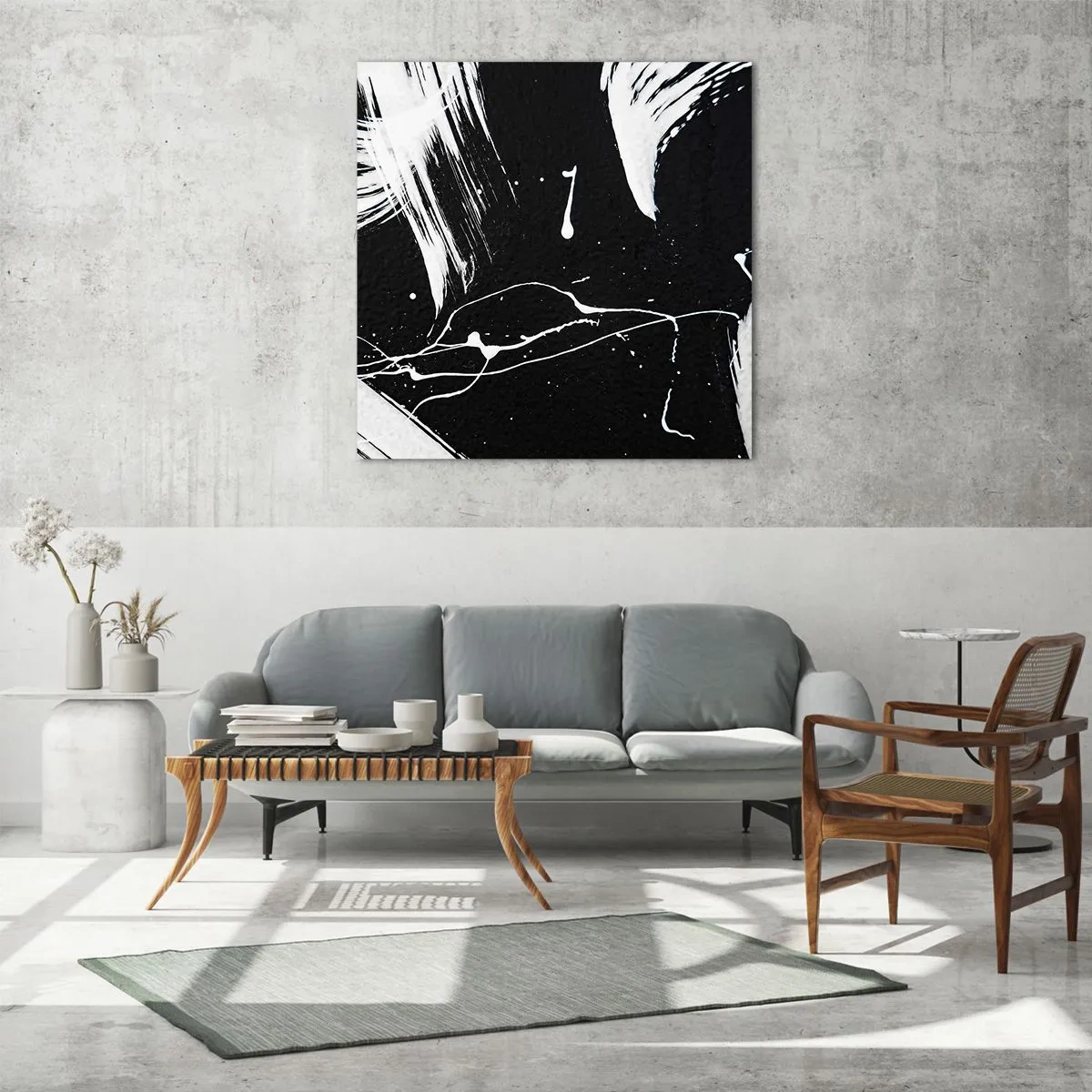 Obraz na szkle - Przełamać mrok - 70x70 cm