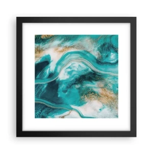 Plakat w czarnej ramie - Rzeka złota - 30x30 cm