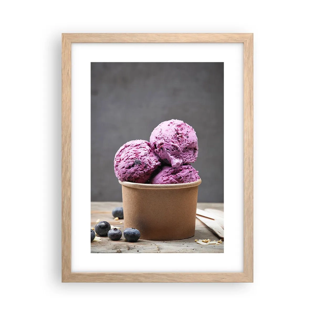 Plakat w ramie jasny dąb - Słodycz i chłód - 30x40 cm