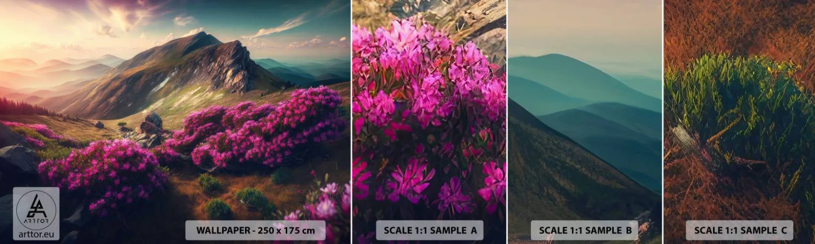 Fototapeta Próbka Samoprzylepna Deluxe Sticker - Lato w górach - Krajobraz, Natura, Góry - 100x30 cm