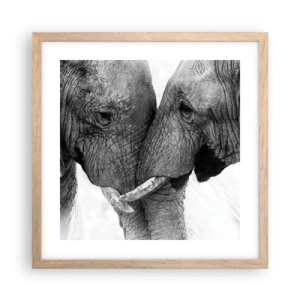 Plakat w ramie jasny dąb - Serdeczne wyznanie - 40x40 cm
