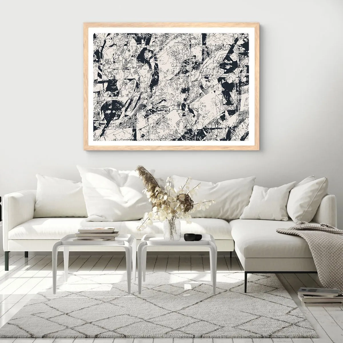 Plakat w ramie jasny dąb - Przenikanie przeciwieństw - 50x40 cm