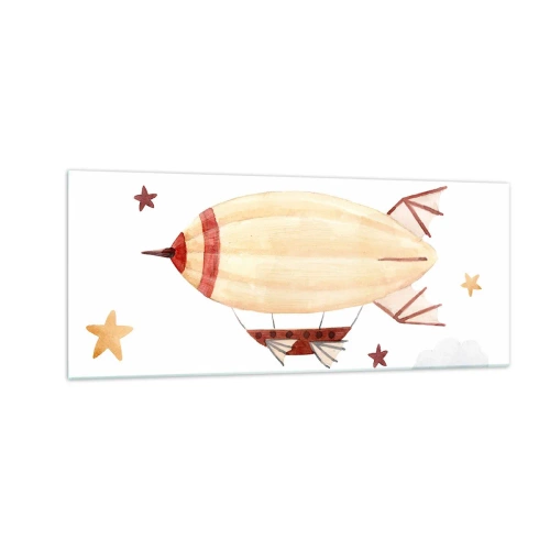 Obraz na szkle - Powietrzny statek - 100x40 cm