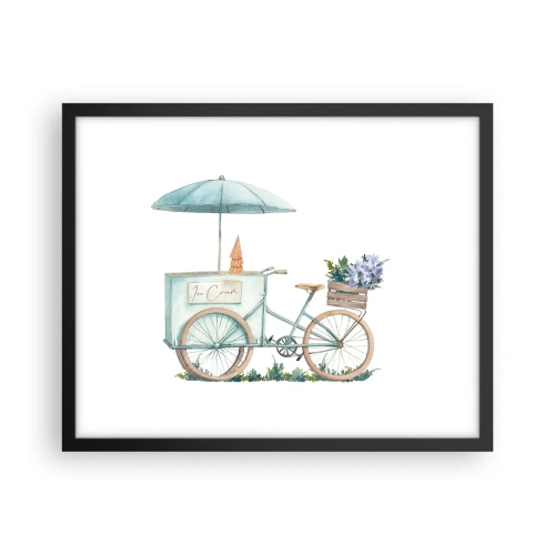 Plakat w czarnej ramie - Słodkie wspomnienie lata - 50x40 cm