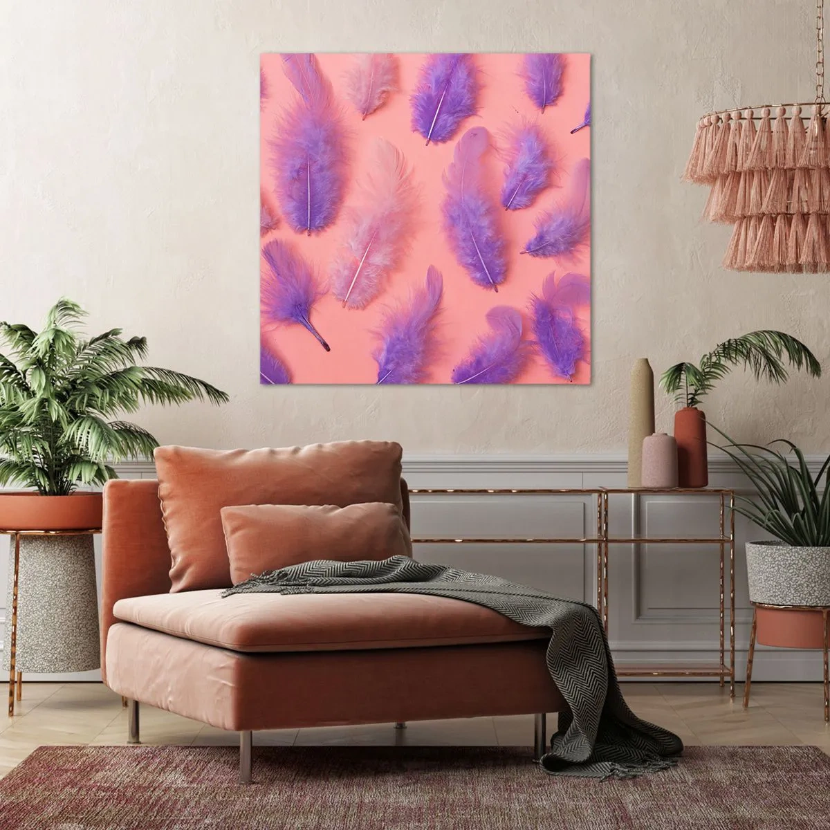 Obraz na płótnie - Liliowy ptak pragnienia - 50x50 cm