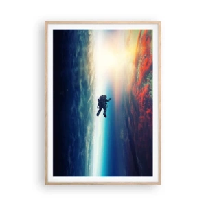 Plakat w ramie jasny dąb - Mierzyć się ze wszechświatem - 70x100 cm