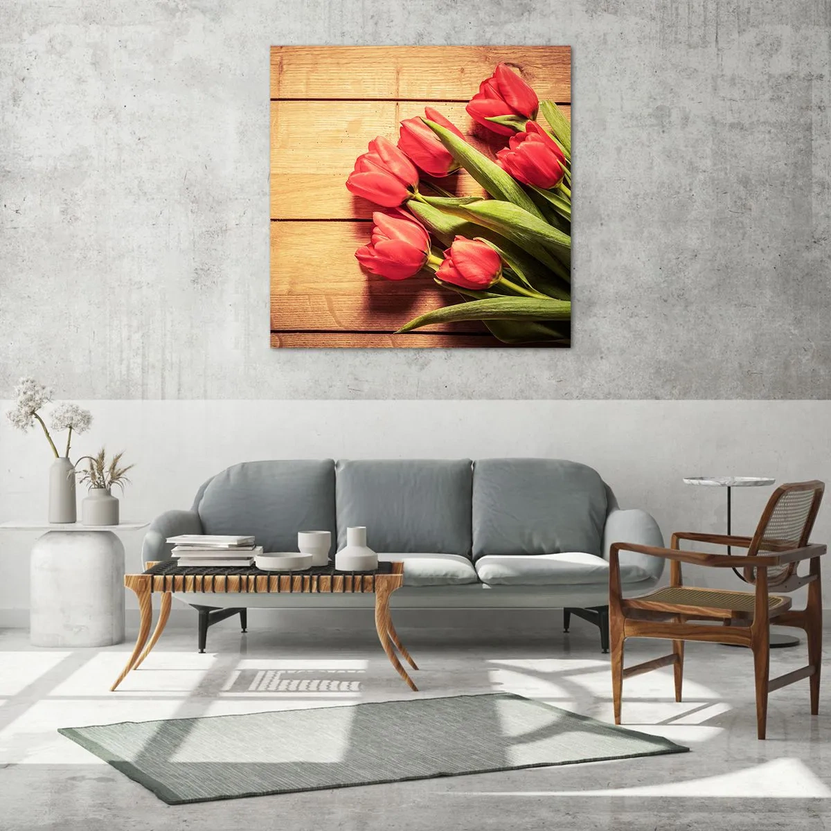 Obraz na szkle - Wiosenne wyznanie - 30x30 cm