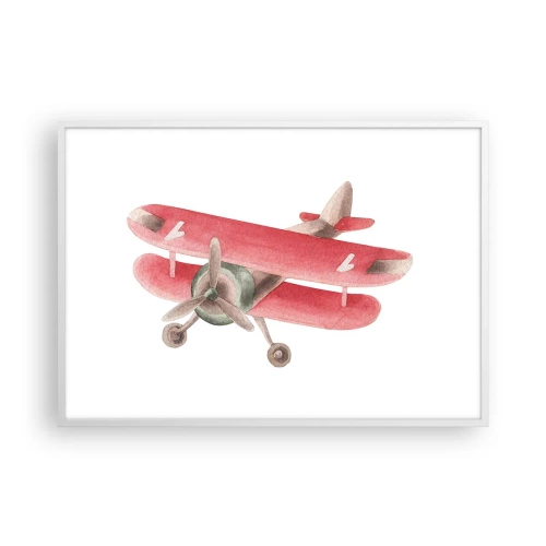 Plakat w białej ramie - Gotowy do wysokich lotów - 100x70 cm