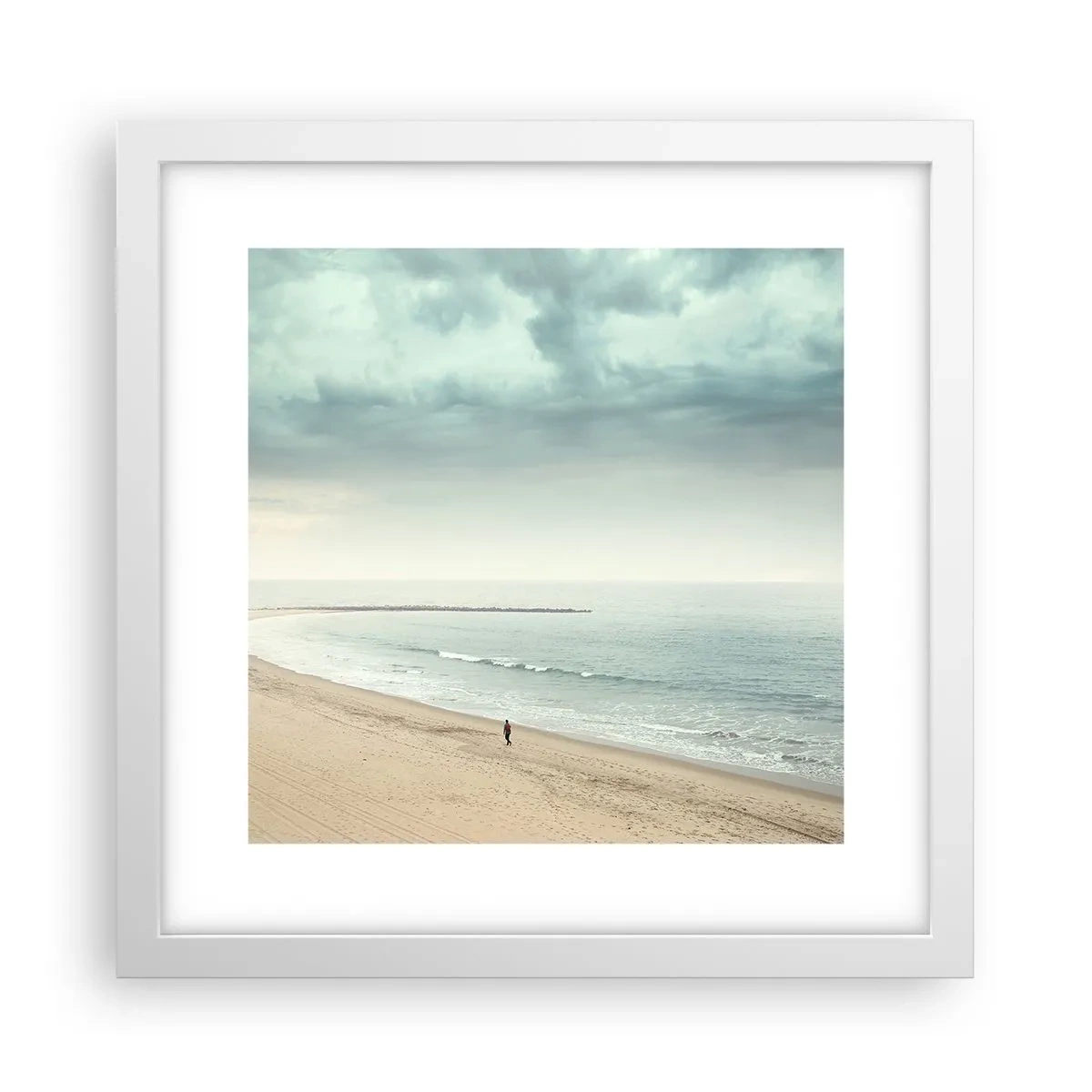 Plakat w białej ramie - w poszukiwaniu spokoju - 30x30 cm