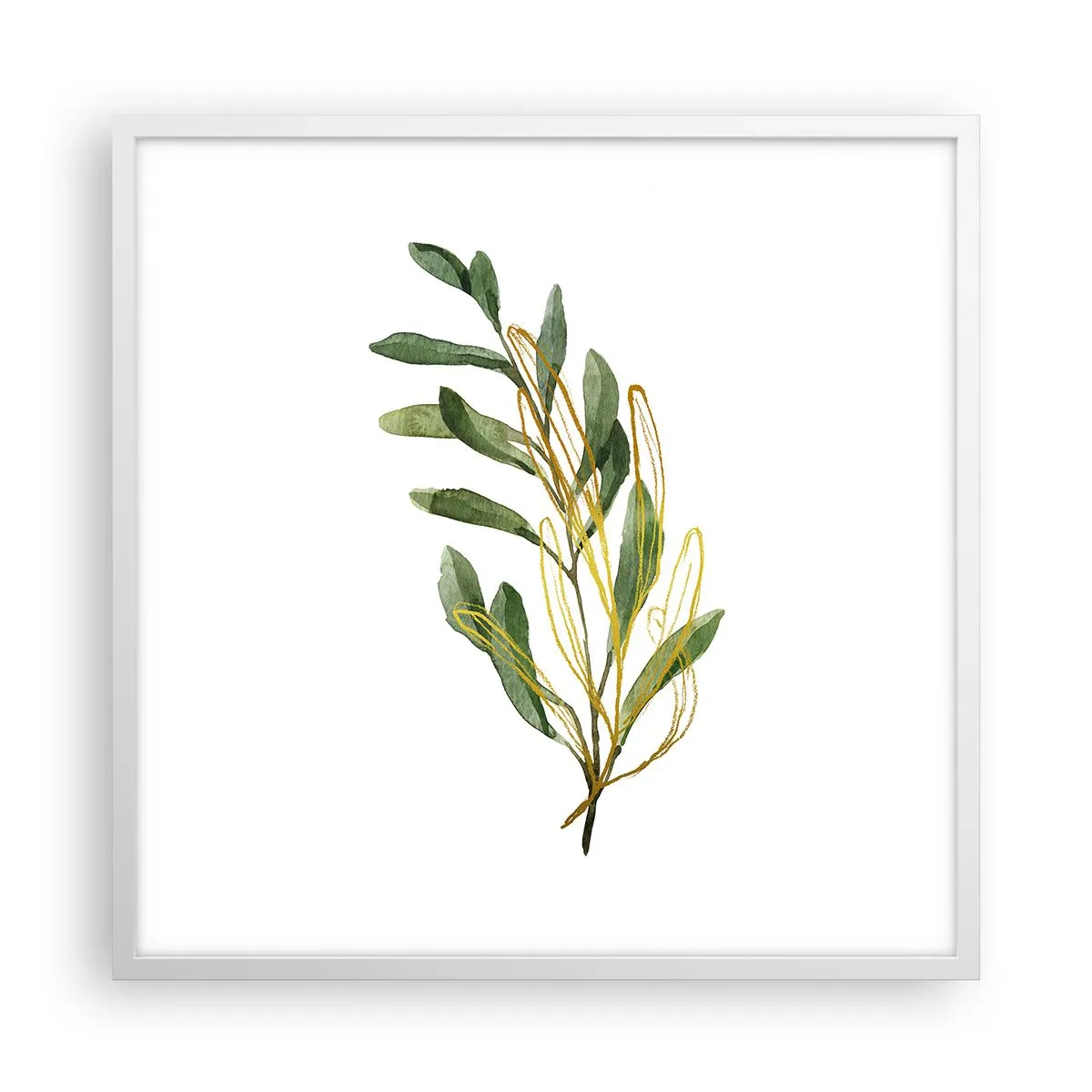 Plakat w białej ramie - Wszystko co dobre - 60x60 cm