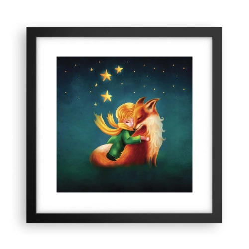 Plakat w czarnej ramie - Mały Książę - 30x30 cm
