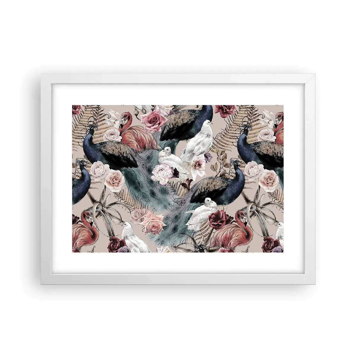 Plakat w białej ramie - W pałacowym ogrodzie - 40x30 cm