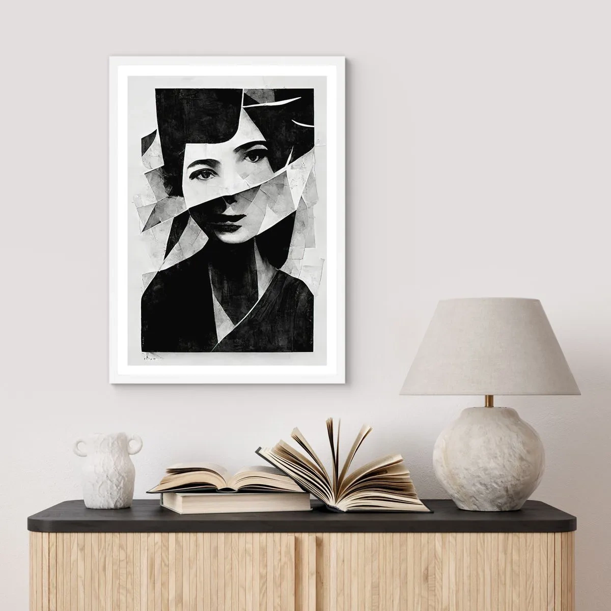 Plakat w białej ramie - Naprawdę jaka jesteś… - 30x40 cm