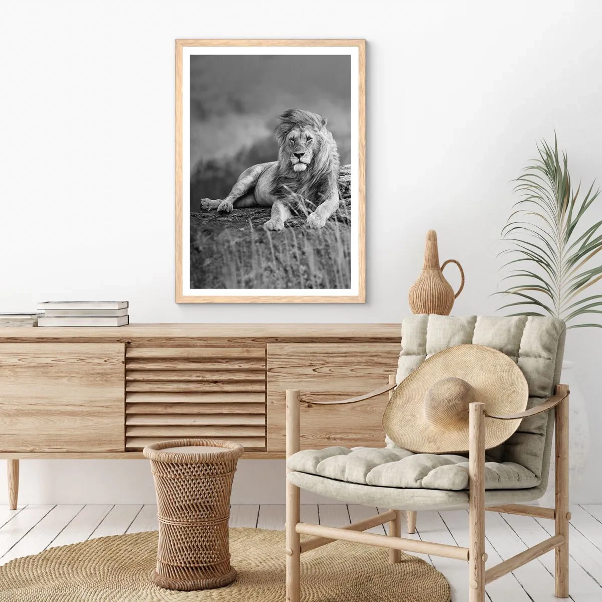 Plakat w ramie jasny dąb - Królewska sjesta - 40x50 cm