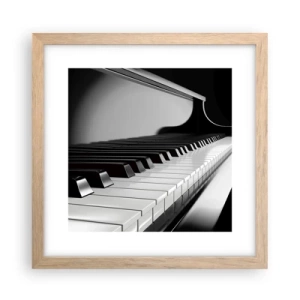 Plakat w ramie jasny dąb - Harmonia kształtów i barw - 30x30 cm