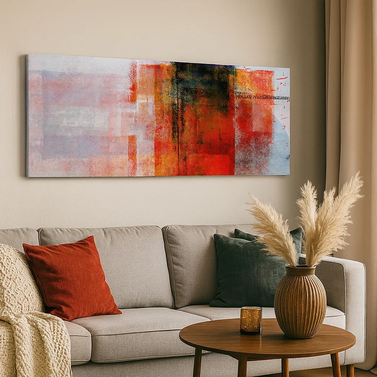 Obraz na płótnie - Kompozycja rozżarzona - 30x30 cm