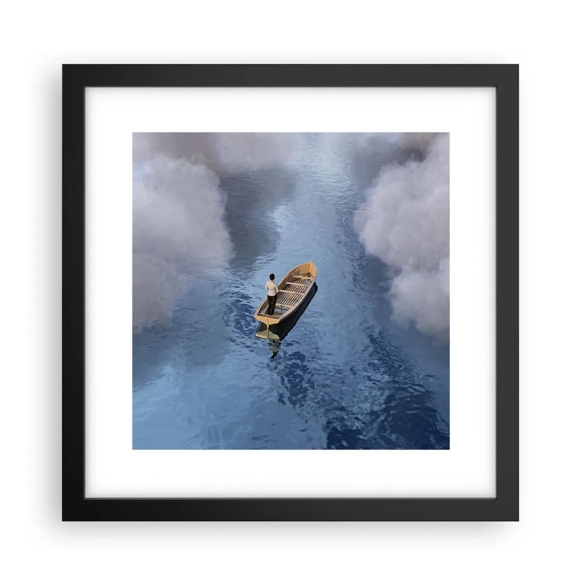 Plakat w czarnej ramie - Życie – podróż – niewiadoma - 30x30 cm