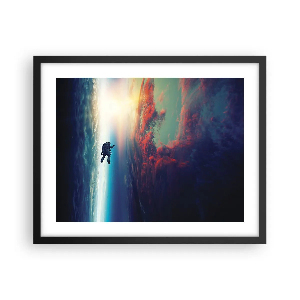 Plakat w czarnej ramie - Mierzyć się ze wszechświatem - 50x40 cm