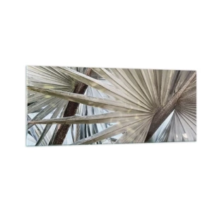 Obraz na szkle - Wachlarze w tropikach - 100x40 cm