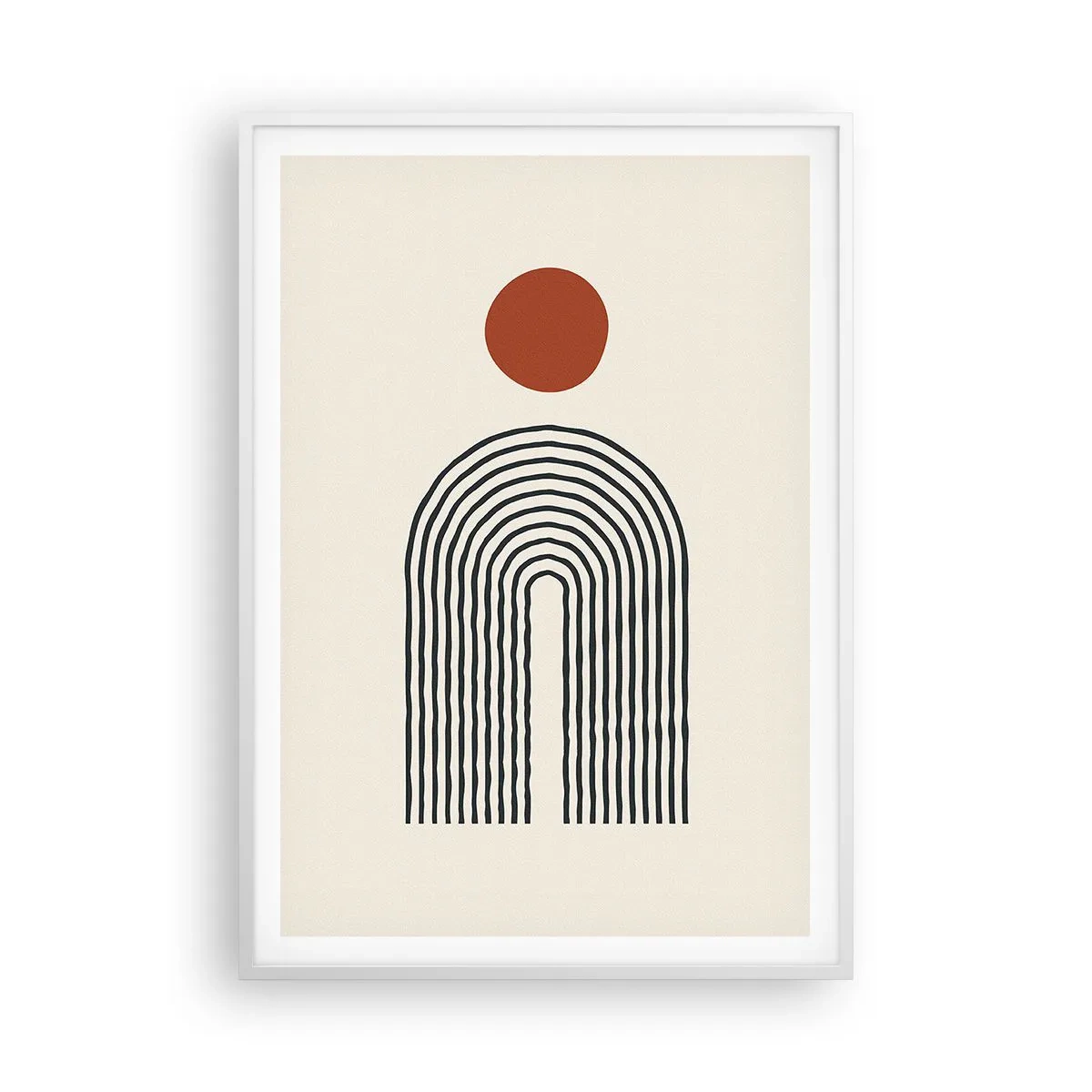 Plakat w białej ramie - Magnetyzm kształtów i barw - 70x100 cm