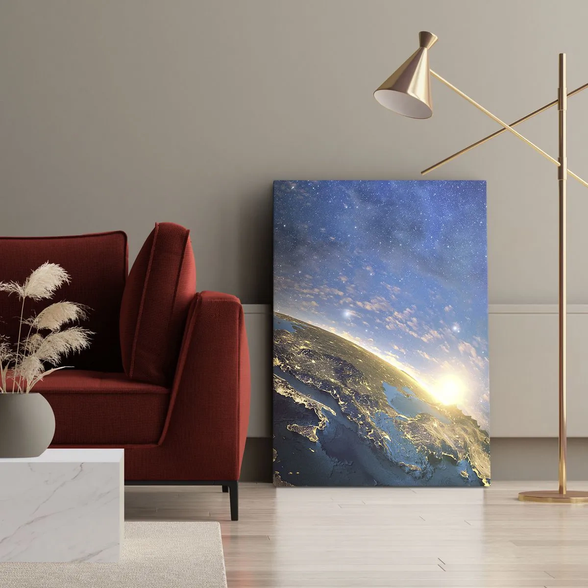 Obraz na płótnie - Spójrzmy na siebie z dystansu - 65x120 cm