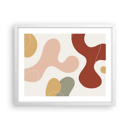 Plakat w białej ramie - Esy czy floresy? - 50x40 cm