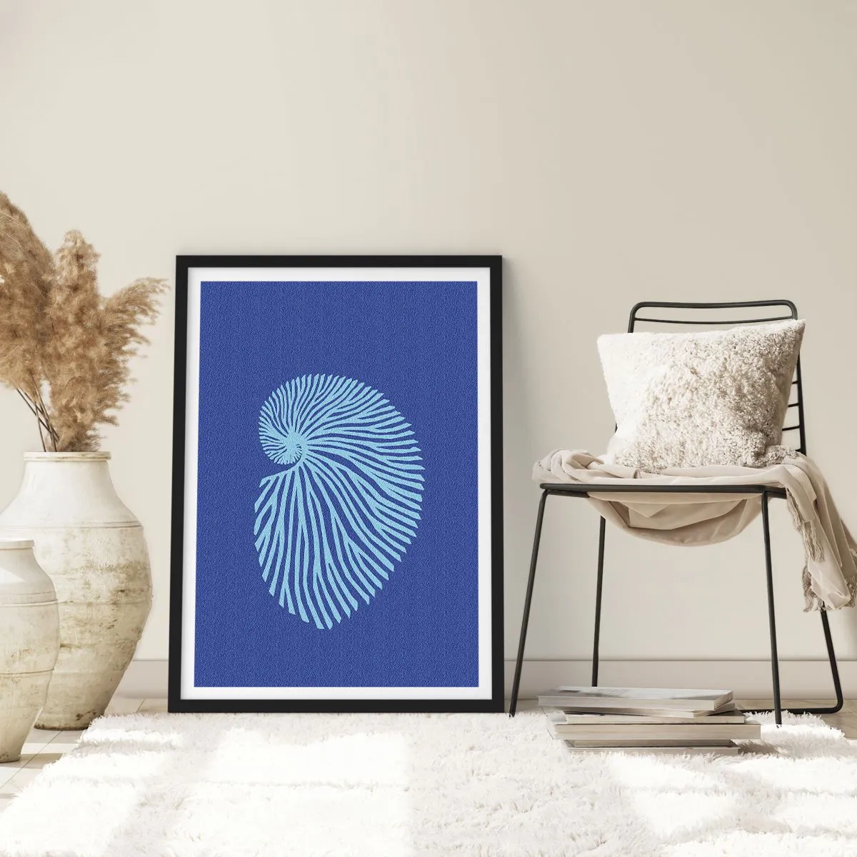 Plakat w czarnej ramie - Narodziny muszli - 61x91 cm