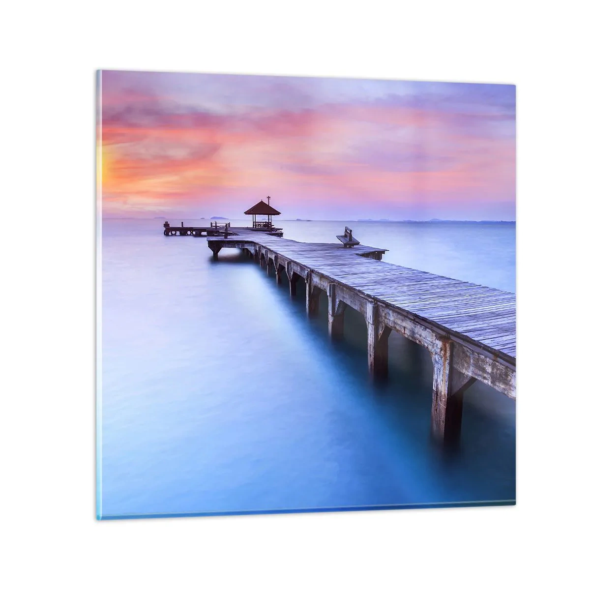 Obraz na szkle - Morze spokoju aż po horyzont - 40x40 cm