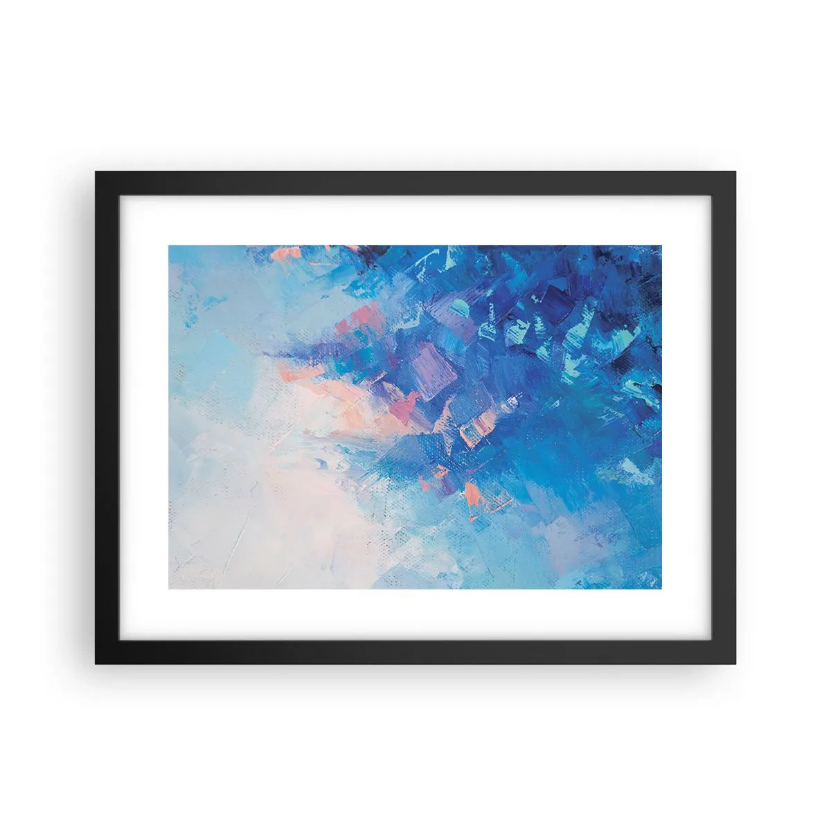 Plakat w czarnej ramie - Zimowa abstrakcja - 40x30 cm
