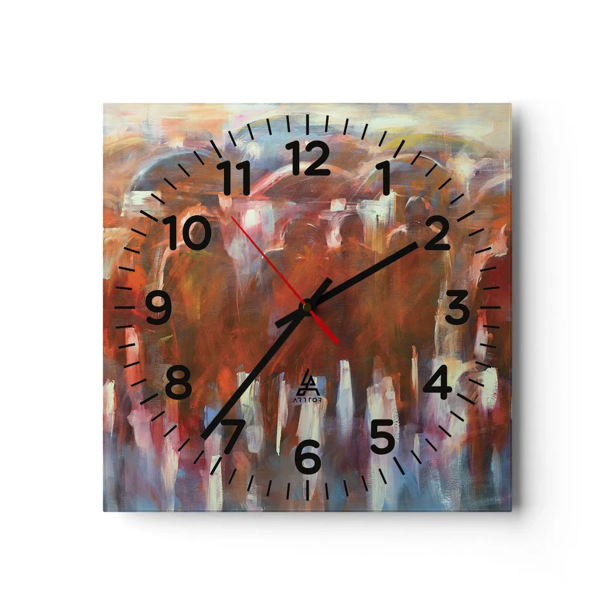 Zegar ścienny - Równi w deszczu i mgle - 30x30 cm