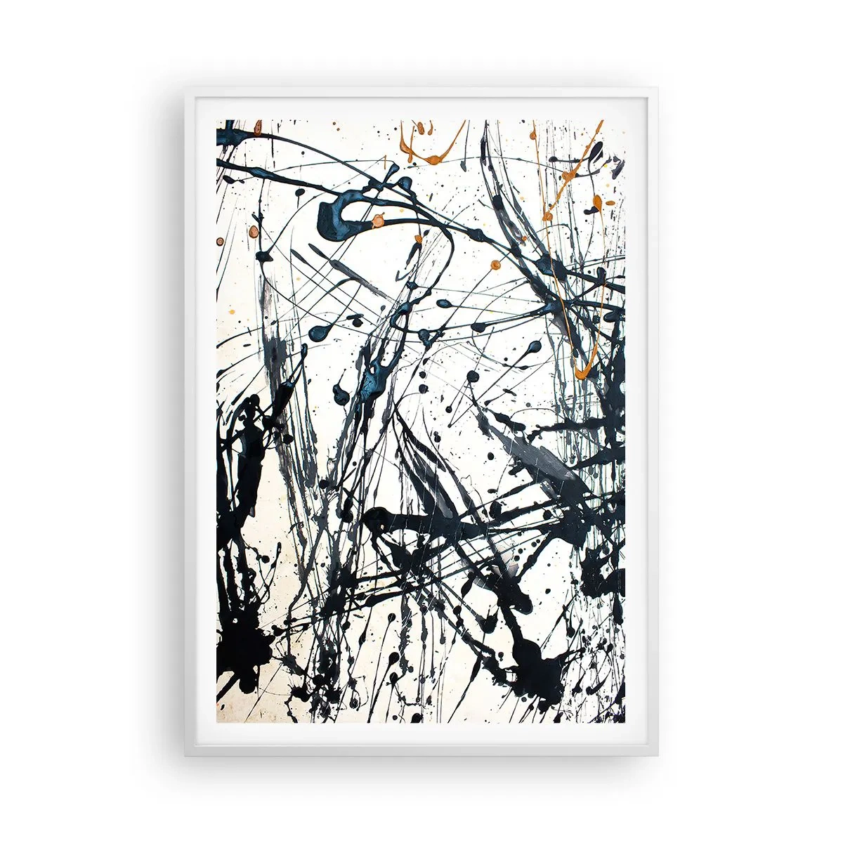 Plakat w białej ramie - Abstrakcja ekspresjonistyczna - 70x100 cm