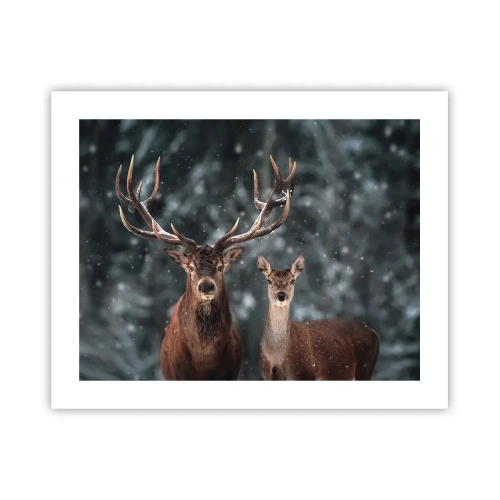 Plakat - Pan lasu z małżonką - 50x40 cm