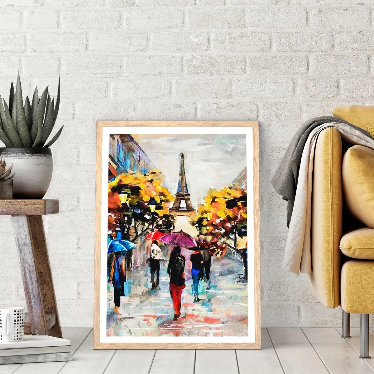 Plakat w ramie jasny dąb - Jesienią szczególnie piękny - 30x40 cm