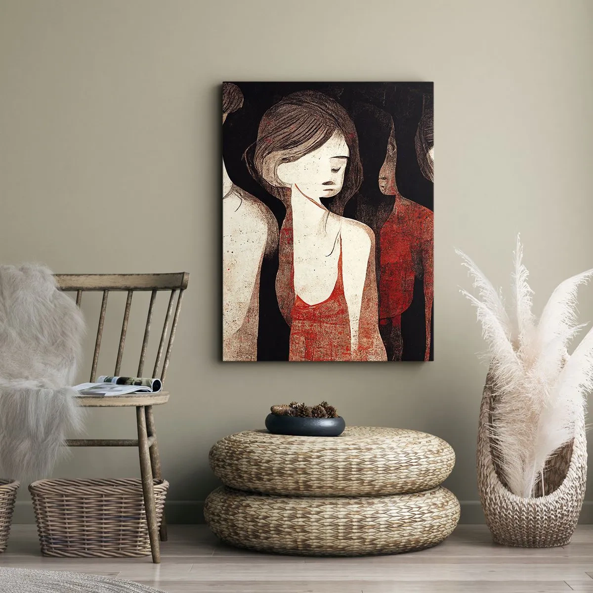 Obraz na płótnie - Madonny z ciemności - 45x80 cm