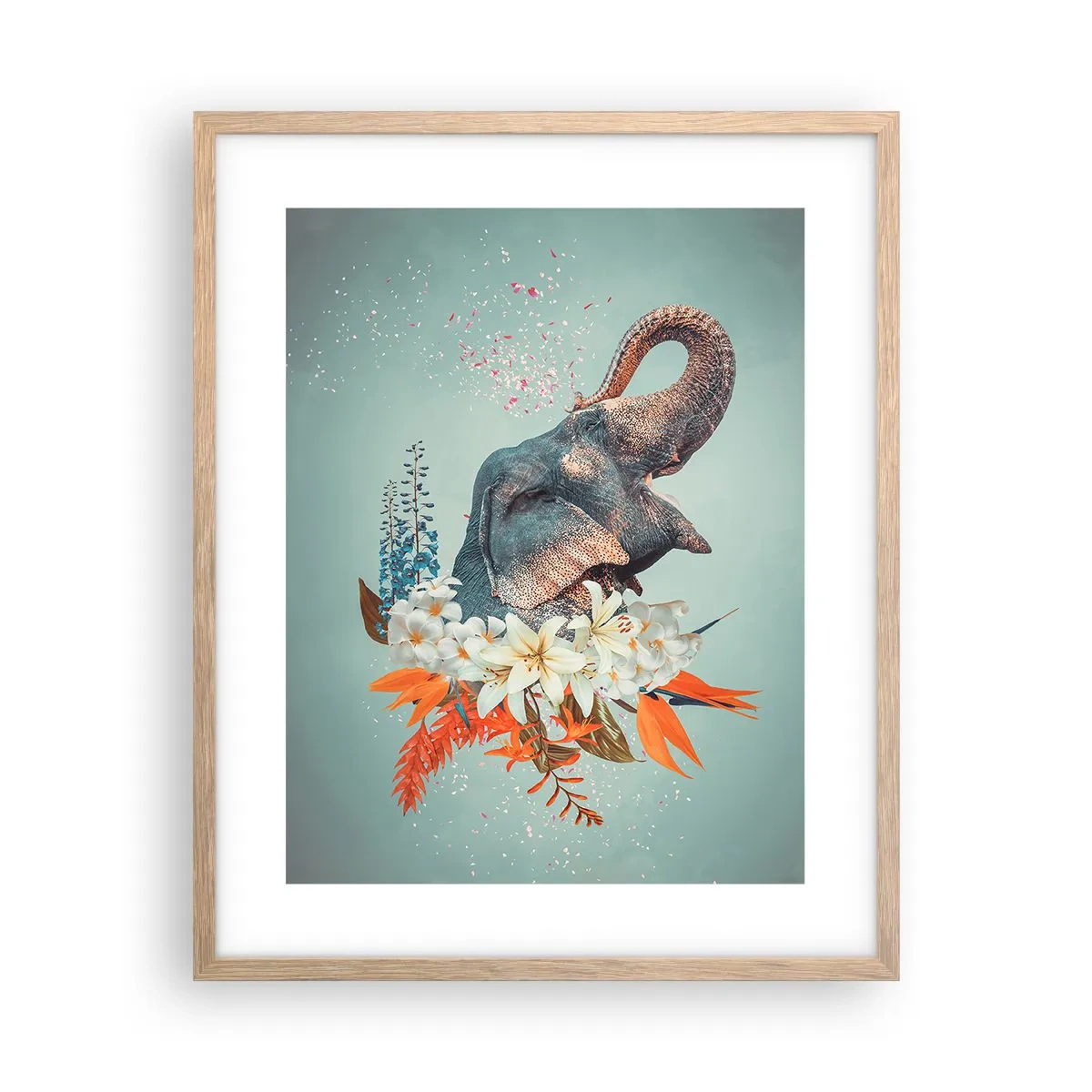 Plakat w ramie jasny dąb - Ryk radości - 40x50 cm