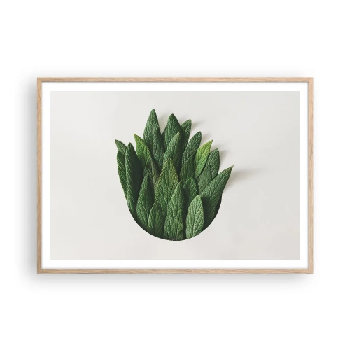 Plakat w ramie jasny dąb - Nieposkromiona ciekawość - 100x70 cm