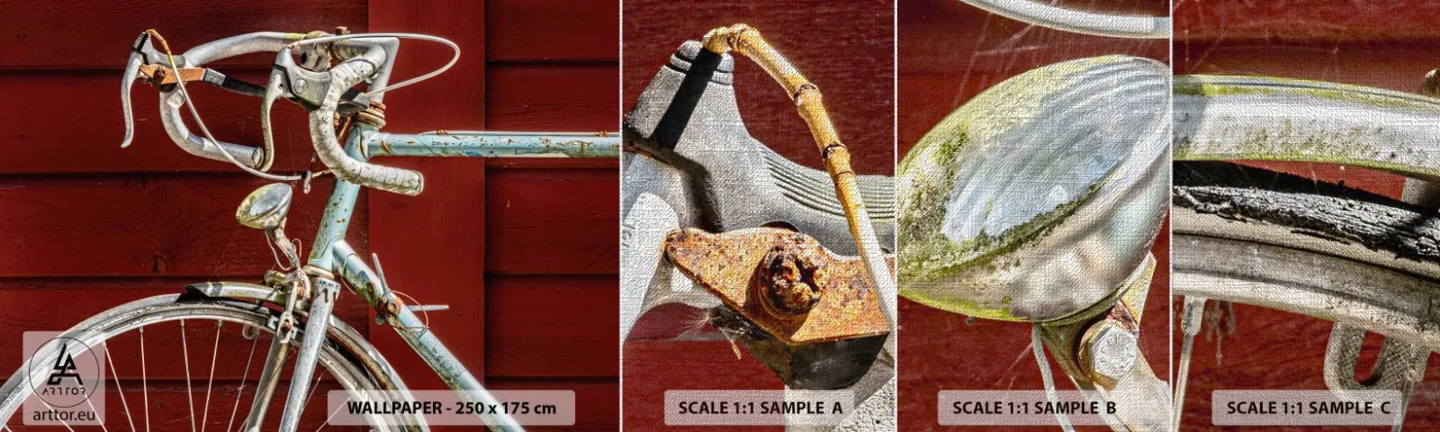 Fototapeta Próbka Premium Canvas - Stworzony do zwycięstw - Rower, Retro, Kolarstwo - 100x30 cm