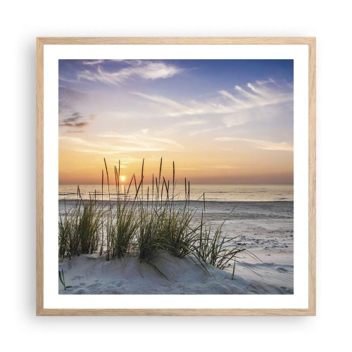 Plakat w ramie jasny dąb - Popatrz, pomyśl, poczuj - 60x60 cm