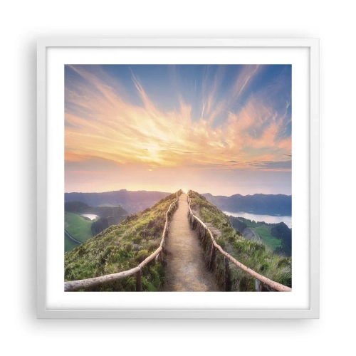 Plakat w białej ramie - Blisko nieba - 50x50 cm