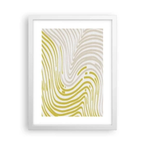Plakat w białej ramie - Kompozycja z łagodnym ugięciem - 30x40 cm
