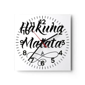 Zegar ścienny - Najlepsza rada - 40x40 cm