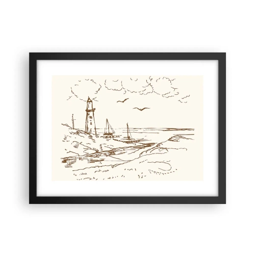 Plakat w czarnej ramie - Zarys wspomnienia lata - 40x30 cm