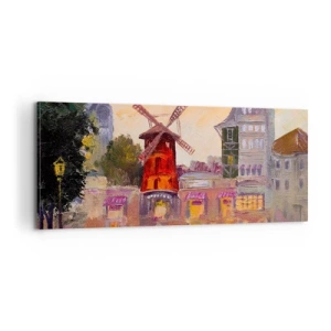 Obraz na płótnie - Paryskie ikony – Moulin Rouge - 100x40 cm
