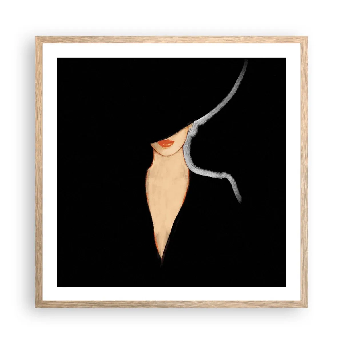 Plakat w ramie jasny dąb - Elegancja i styl - 60x60 cm