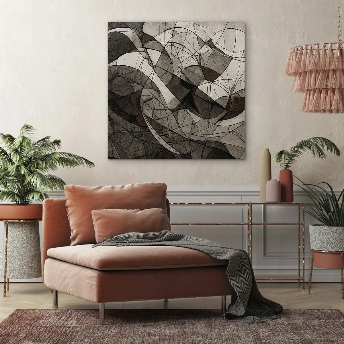 Obraz na płótnie - Cyrkulacja barw ziemi - 70x70 cm
