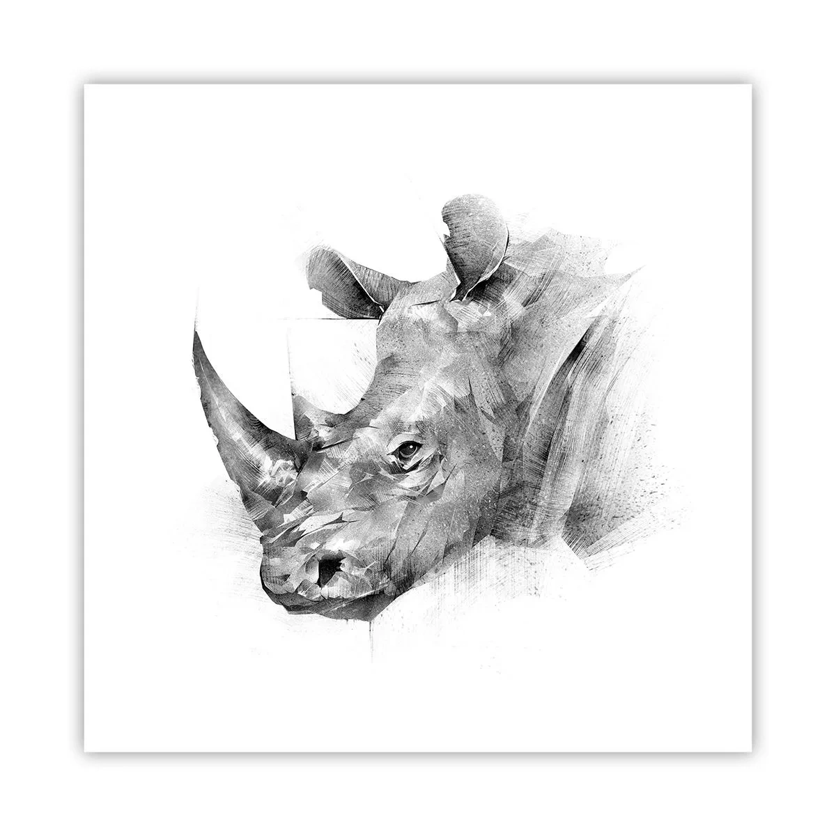 Plakat - Afrykański portret - 40x40 cm