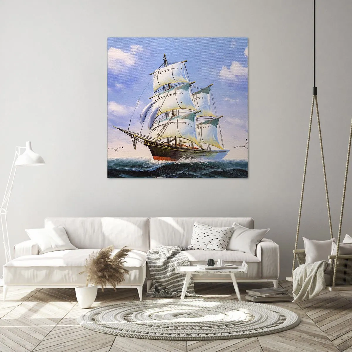 Obraz na płótnie - Dumnie z wiatrem - 50x50 cm