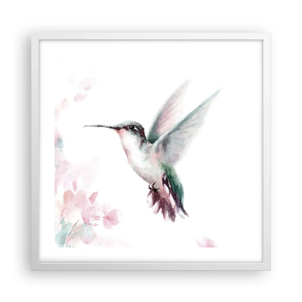 Plakat w białej ramie - Zatrzymany w trzepocie - 50x50 cm