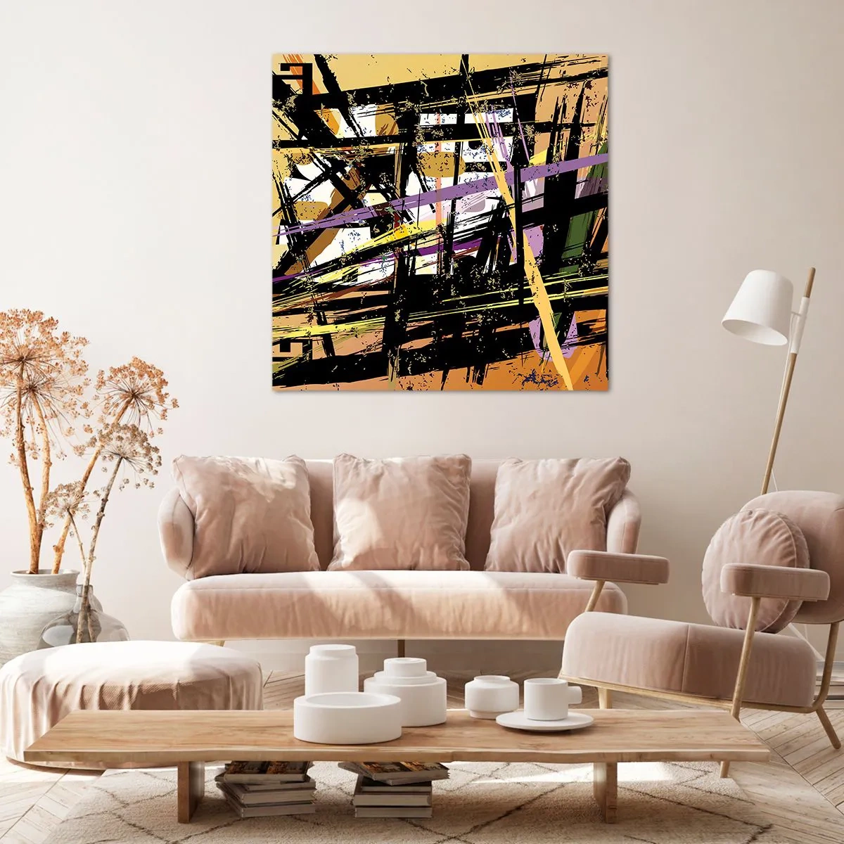 Obraz na płótnie - Ostre cięcie - 70x70 cm
