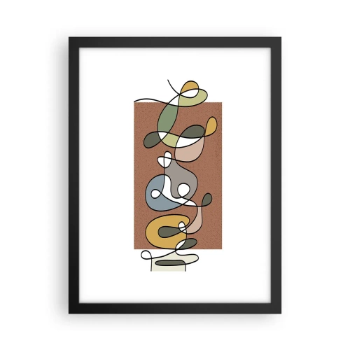 Plakat w czarnej ramie - Abstrakcja warta uśmiechu - 30x40 cm